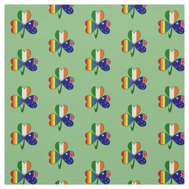 Tissu Australie Irlande Shamrock Gay pride (Échantillon)
