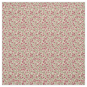 Tissu Authentique motif floral à sprig de Bourgogne asso