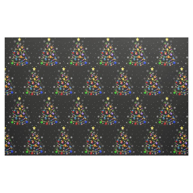 Tissu Autisme coloré Arbre de Noël (Fat Quarter)