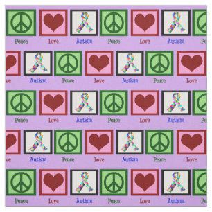 Tissu Autisme d'amour de paix