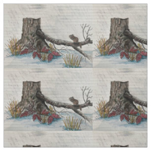 Tissu Automne Chipmunk