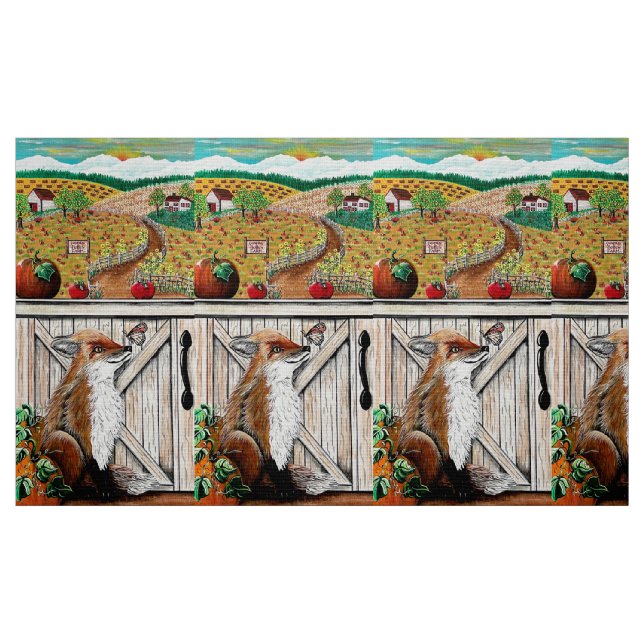 Tissu Automne...Dire au revoir aux amis d'été Fabric (Fat Quarter)