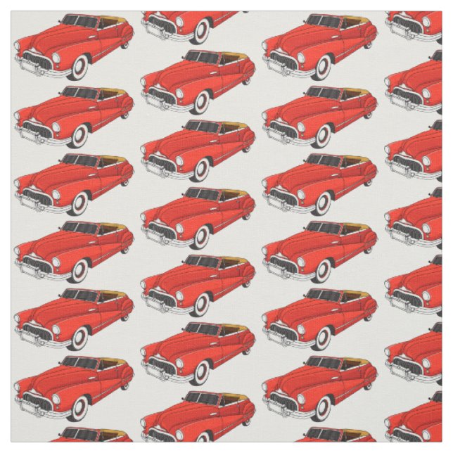 Tissu Automobile classique rouge 1948 (Échantillon)