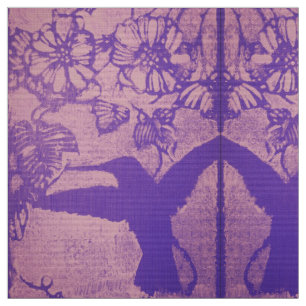 Tissu aux colibris lavande délavé