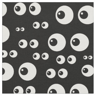 tissu aux yeux blancs noirs
