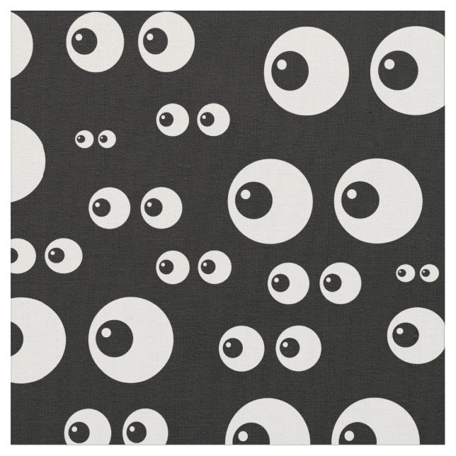 tissu aux yeux blancs noirs (Fermer)