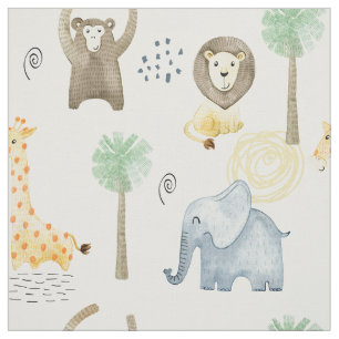 Tissu avec animaux safari pour enfants