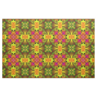Tissu avec conception de bouquet de printemps