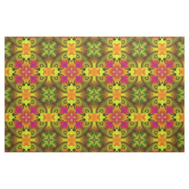 Tissu avec conception de bouquet de printemps (Yard)