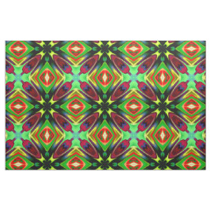 Tissu avec conception Kaleidoscope en multicolore