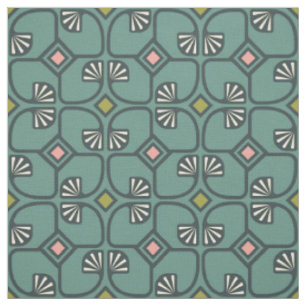 Tissu avec le modèle floral vintage