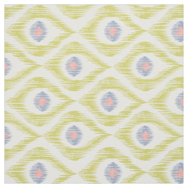 Tissu avec le motif vert d'ikat (Échantillon)