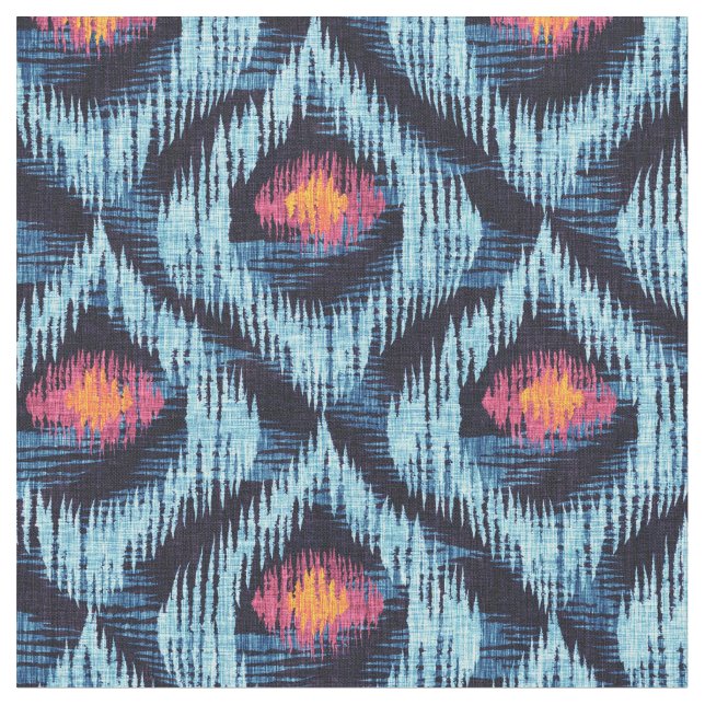 Tissu avec motif ikat (Fermer)