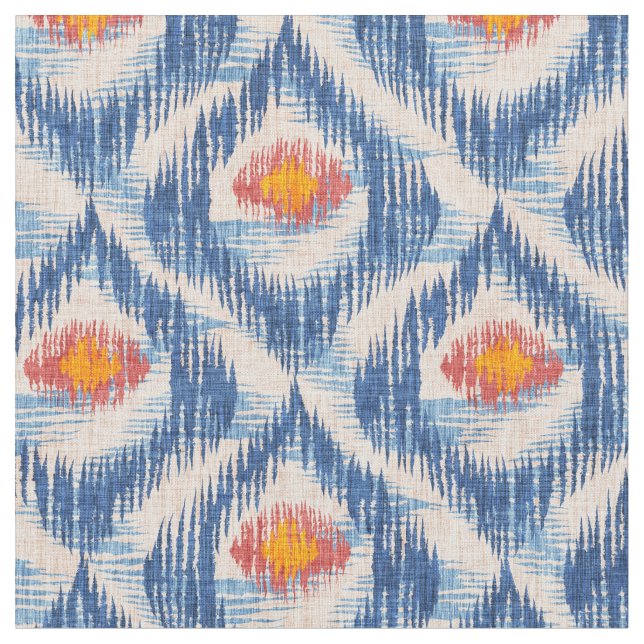 Tissu avec motif ikat (Fermer)