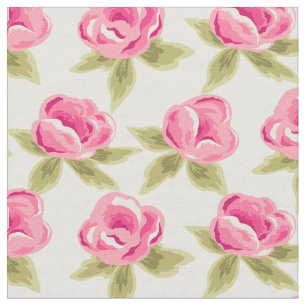 Tissu avec roses roses roses