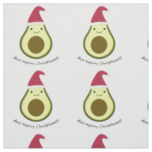 Tissu Avo Merry Christhass Avocado