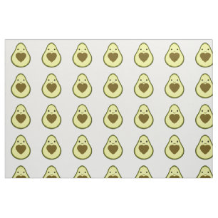 Tissu Avocado Love Cute Avocado avec coeur