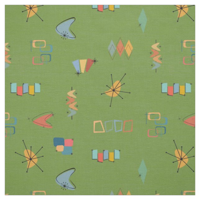 Tissu Avocat Texturé Moderne du Milieu du Siècle (Échantillon)