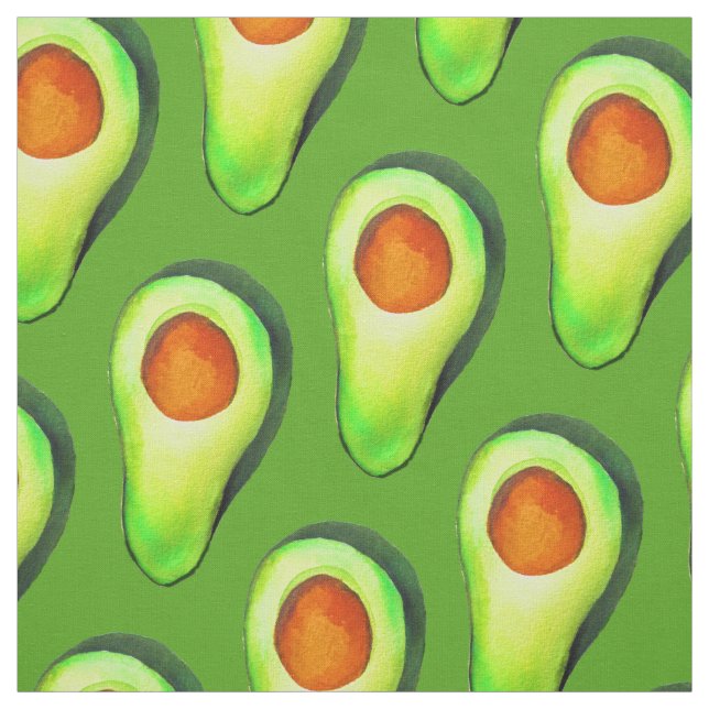 Tissu Avocat vert addict art mignon (Échantillon)