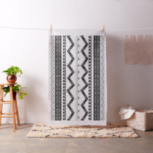 Tissu Aztec Triangle Abstrait Noir N'importe quelle coul