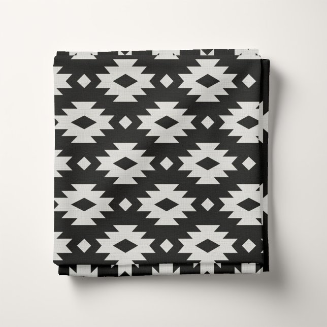 Tissu Aztèque noir et blanc (Créateur téléchargé)