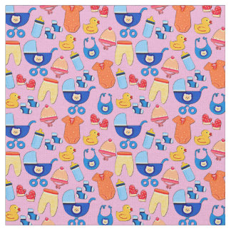 Tissu Baby Girl Design on Pink