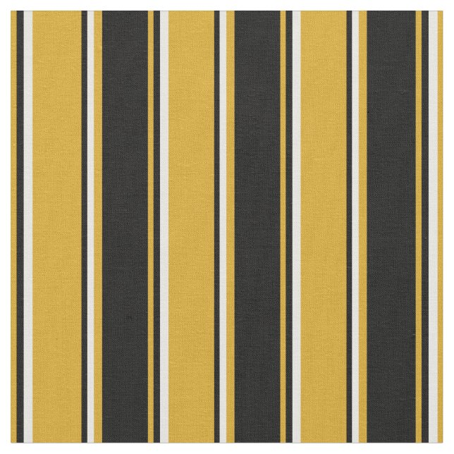 Tissu Baguette d'or, lignes noires et blanches (Fermer)