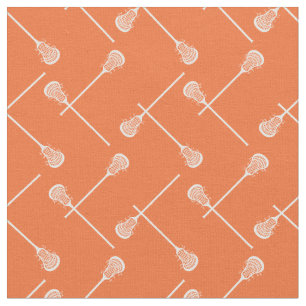 Tissu Baguettes blanches de crosse orange