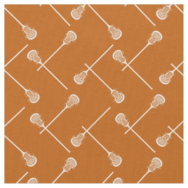 Tissu Baguettes blanches de crosse orange brûlées (Fermer)