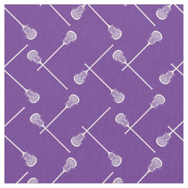 Tissu Baguettes blanches de crosse violet à motif (Fermer)