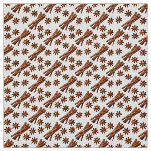 Tissu Baguettes de cannelle et anis étoilé.