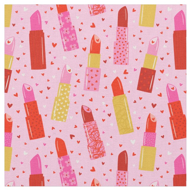 Tissu Baguettes de Saint Valentin roses (Fermer)