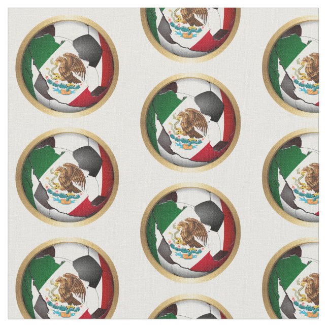 Tissu Bal de football mexicain (Fermer)