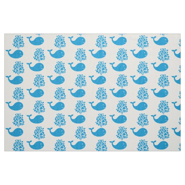 Tissu Baleine amusante (Fat Quarter)