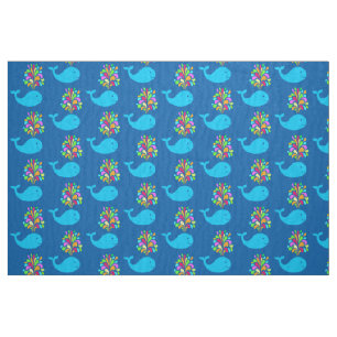 Tissu Baleine amusante