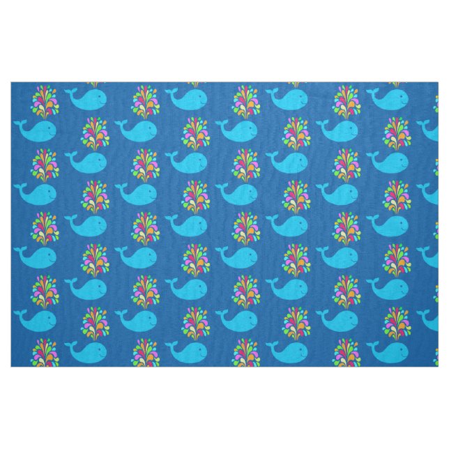Tissu Baleine amusante (Fat Quarter)