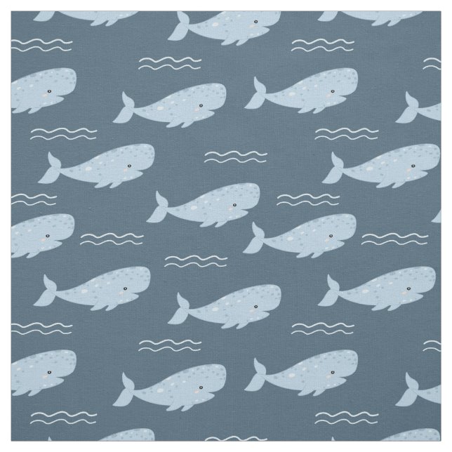 Tissu Baleine bleue (Échantillon)