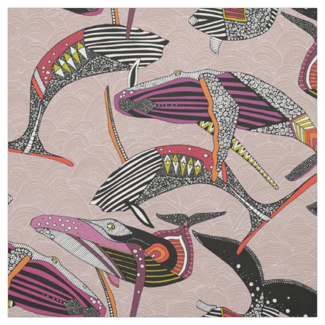 Tissu baleines à bosse argile (Échantillon)