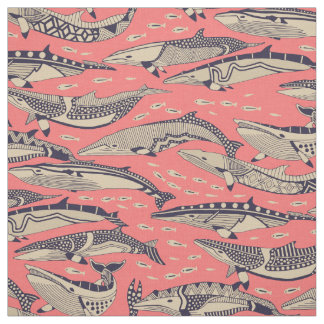 Tissu baleines à petits baleines georgia pêche