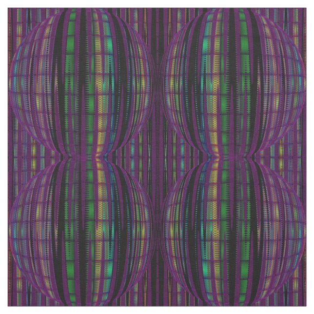 Tissu Balle bleu vert jaune violet Motif d'impression (Échantillon)