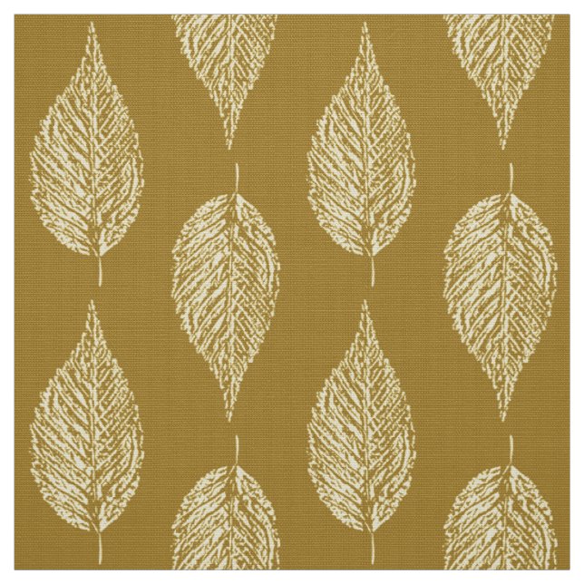 Tissu Balle en feuille de hêtre Impression, Jaune de mou (Échantillon)