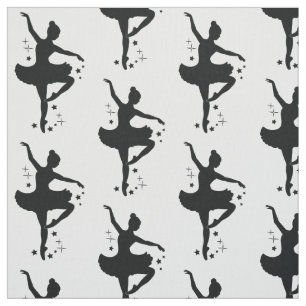 Tissu Ballerine avec des étoiles en silhouette