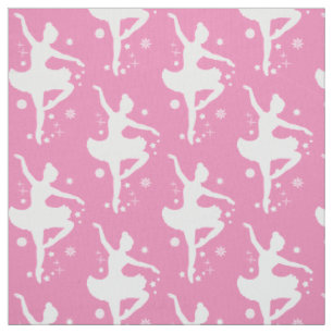 Tissu Ballerine en silhouette dans la neige