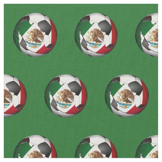 Tissu Ballon de Foot Mexique (Fermer)