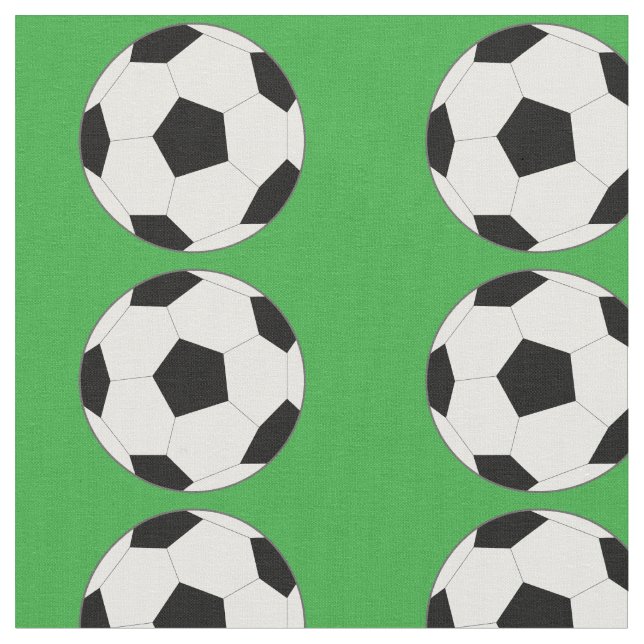 Tissu Ballon de football sur le vert (Fermer)