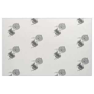 Tissu Ballon en forme de citrouille monochrome Jack O' L