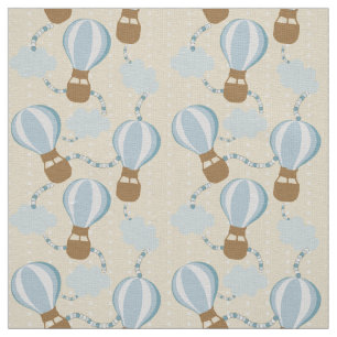 Tissu Ballons à air chaud et nuages pour enfants Motif
