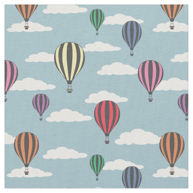 Tissu Ballons chauds colorés (Fermer)