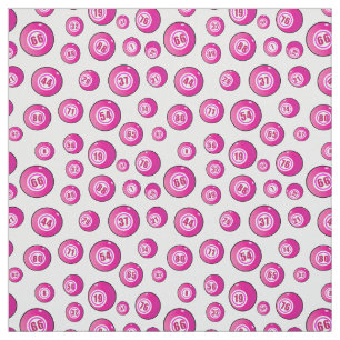 Tissu Ballons de Bingo rose mignonne à motif