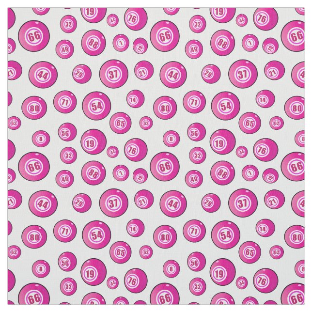 Tissu Ballons de Bingo rose mignonne à motif (Échantillon)